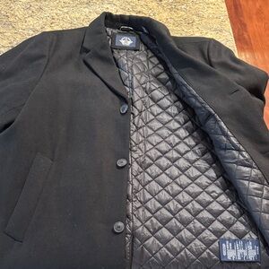 Dockers Men's Black Quilted Trench Coat